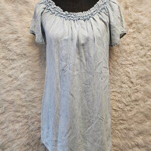 Michael Stars Women's Tencel and Linen Blend Light Blue Sleevesless Top Size S